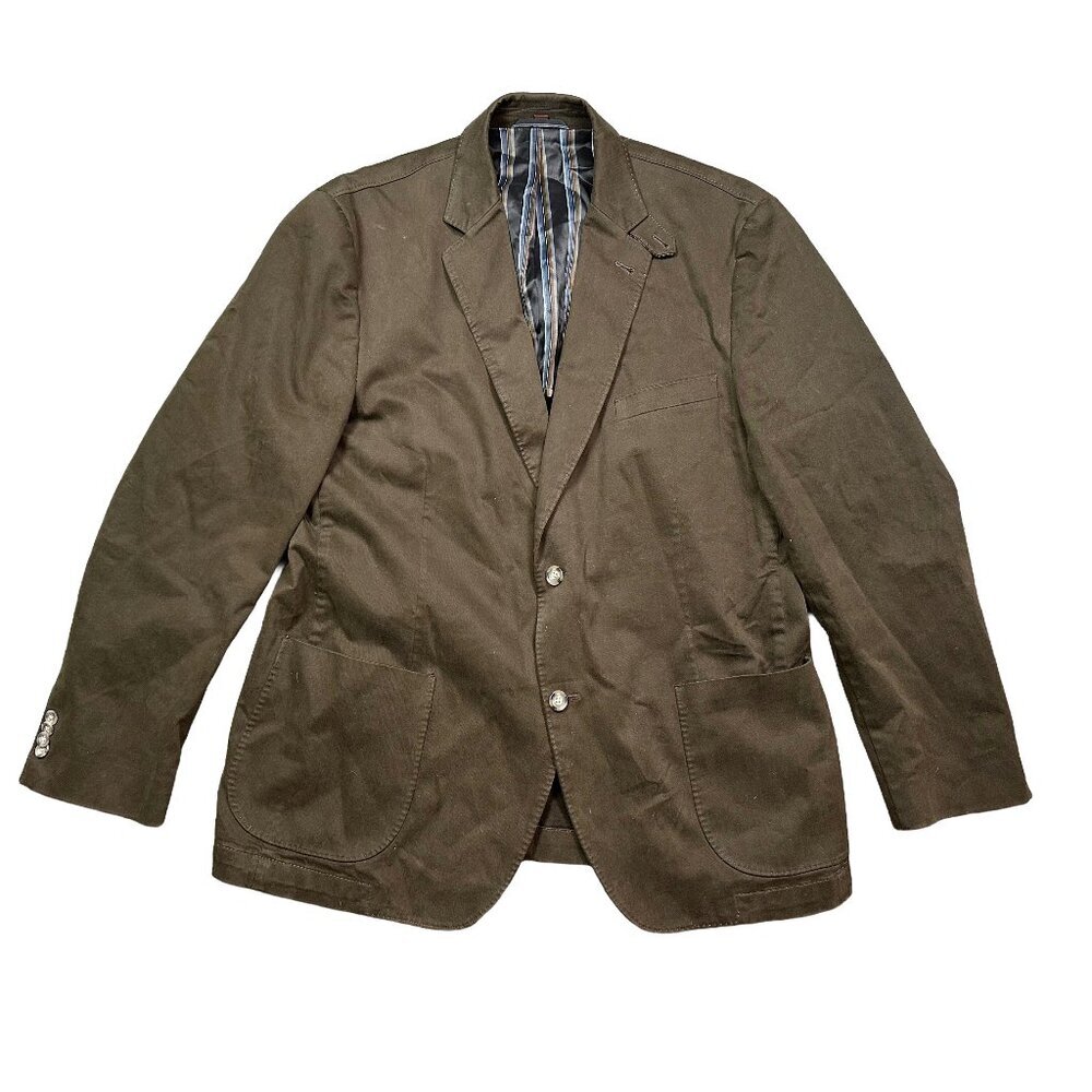 Kroon Cotton Blend Brown Blazer Sport Coat Business Casual Men's Size 44R
